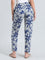 Grey Woven Viscose Printed Lounge Pants