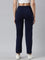 Women Solid Navy Mid Rise Track Pant