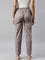 Women Solid Ebony Grey Comfort Fit Cotton Pants