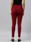 Bright Red Cotton Stretch Churidar