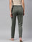 Women Solid Olive Green Stretch Ponte Pants