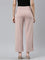 Women Solid Baby Pink Ponte Wide Leg Pants