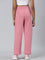 Girls Blush Pink Side Stripe Mid Rise Track Pants