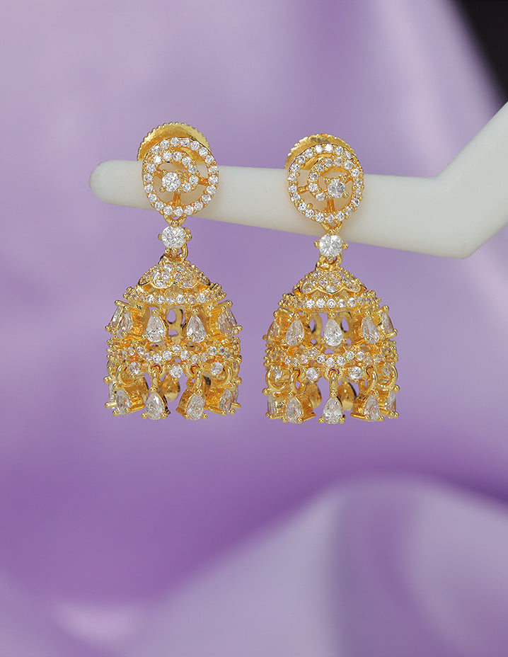 Designer Zirconia Royal Radiance Jhumka