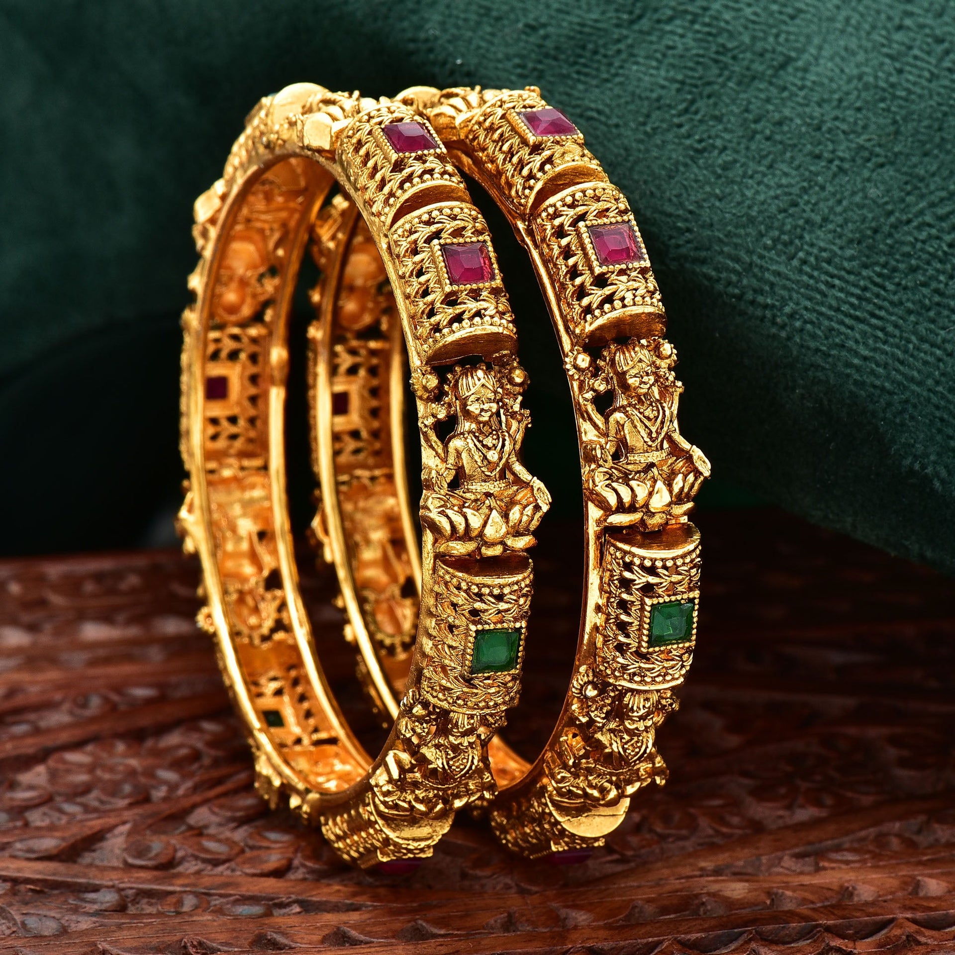 Designer Matt Kempu Lakshmi Devi Bangles ZBGL10808