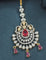 Designer Zirconia Ruby Radiance Maang Tikka