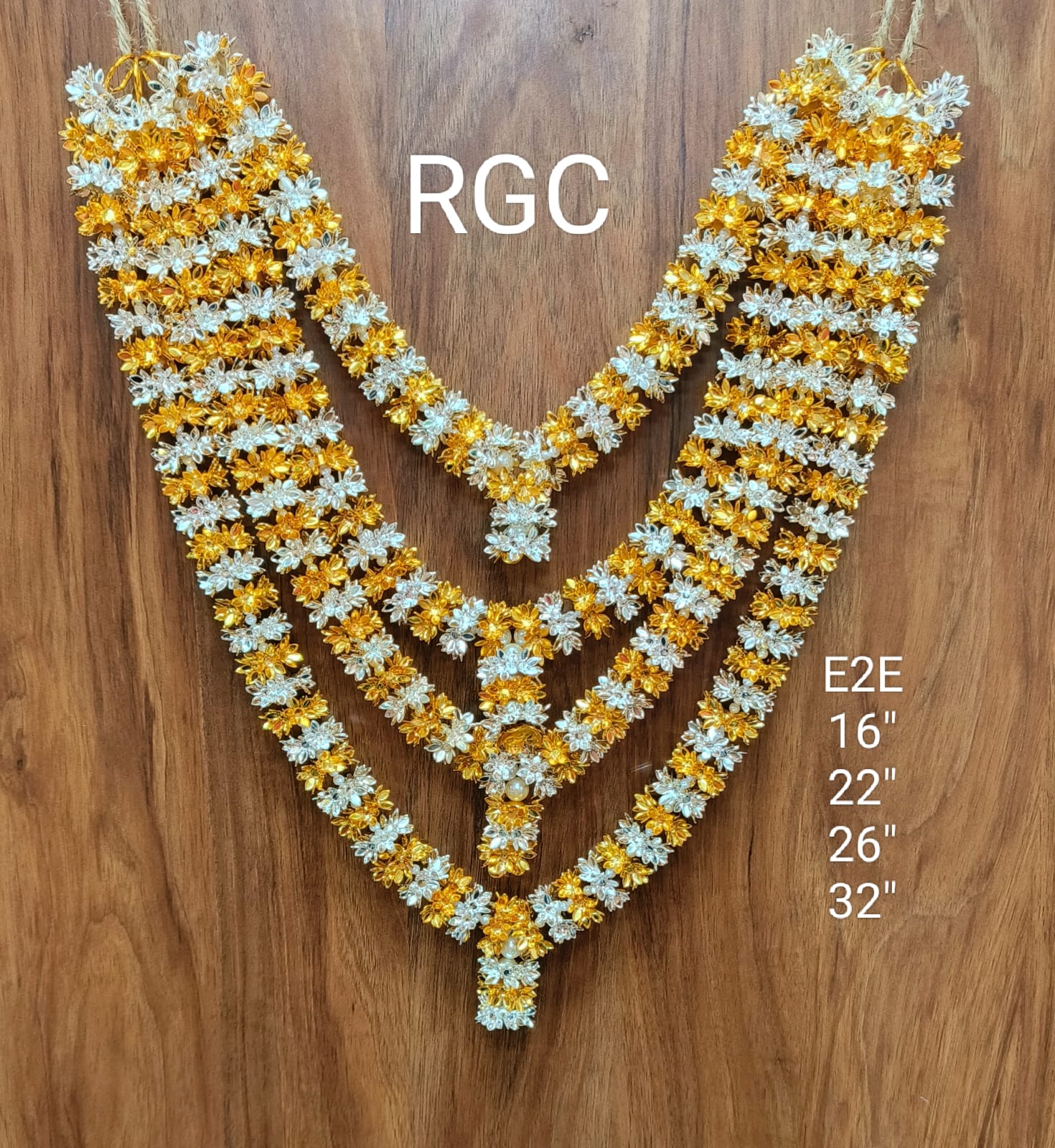 RGC German silver parijatham/Jasmin mala