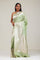 Chinoise Green Satin Banarasi Saree With Statement Border