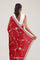 Deep Red Silk Crafted Saree