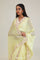 Lemon Yellow Crafted Tissue Saree