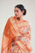 Desert Orange Crafted Tissue Saree