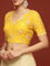Lemon Silk Saree With Stone Work Readymade Blouse
