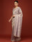 Lilac Tissue Weaved Saree With Stone Work Readymade Blouse