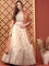 Cream Tissue With Heavy Hand Embroidery Ghagra Set