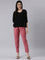 Women Solid Rusty Pink Comfort Fit Cotton Pants