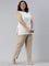 Women Stripe Beige Printed Pencil Pant