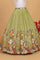 Pista Green Embroidered Lehenga