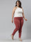 Women Solid Young Red Super Stretch Jeggings