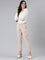 Women Baby Pink Crepe Pants