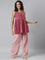 Women Baby Pink Solid Linen Palazzos