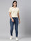 Women Solid Blue High Rise Skinny Jeans