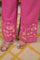Pink Threadwork on Top & Pant Coord Set
