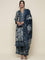 Indigo Muslin Digital printed Three piece suit set