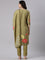 Mehadi Green Muslin Digital Print Three Piece Set