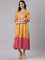 Mustard Silk Long Anarkali Kurta