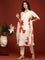 Cream Muslin Floral Printed Three Piece Set