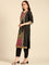 Black Foil printed kurta set with silk duppata
