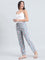 Blue Woven Viscose Printed Lounge Pants