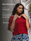 Solid Red Slub Short Top