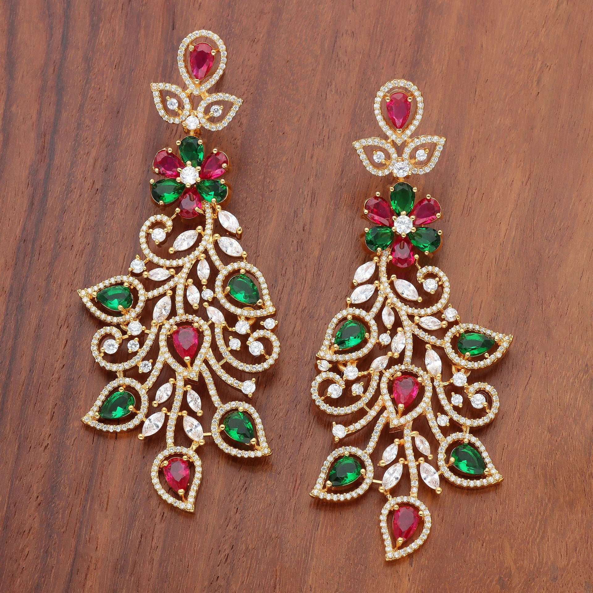 Zirconia Dangler Earrings