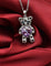 Swarovski Crystal Midnight Blue Teddy Bear Chain Pendant