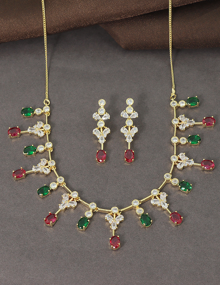 Designer Zirconia Elegance Necklace Set