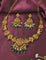Designer Lakshmi Devi Emerald Matt Kempu Necklace Set