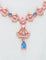 Floral Design Rose Gold Zirconia Necklace Set