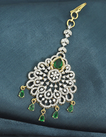Designer Zirconia Maang Tikka