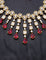 Designer Gold Plated Zirconia Ruby Necklace Set