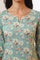 Blue Floral Printed Modal A-Line Kurta