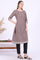 Brown Printed Straight Modal Kurta