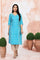 Blue Bandhani Printed Straight Rayon Kurta with Lace