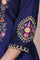 Blue Embroidered Straight Silk Blend Kurta