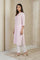Pink Solid Lace Trim Straight Kurta