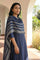 Navy Blue Yarn Dyed Striped Pure Cotton Stole