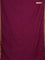 Bengal soft cotton saree magenta pink with plain body and zari woven piping border