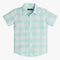 Boys Half Sleeve Shirt Collar Checkered Shirt