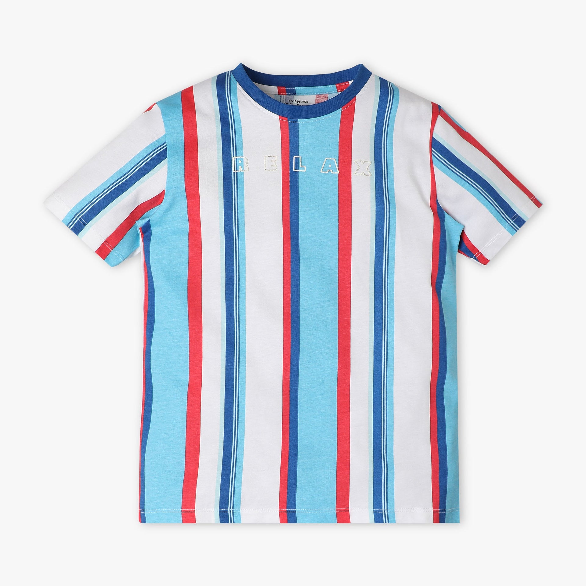Boys Striped Crew Neck Weekend T-Shirt