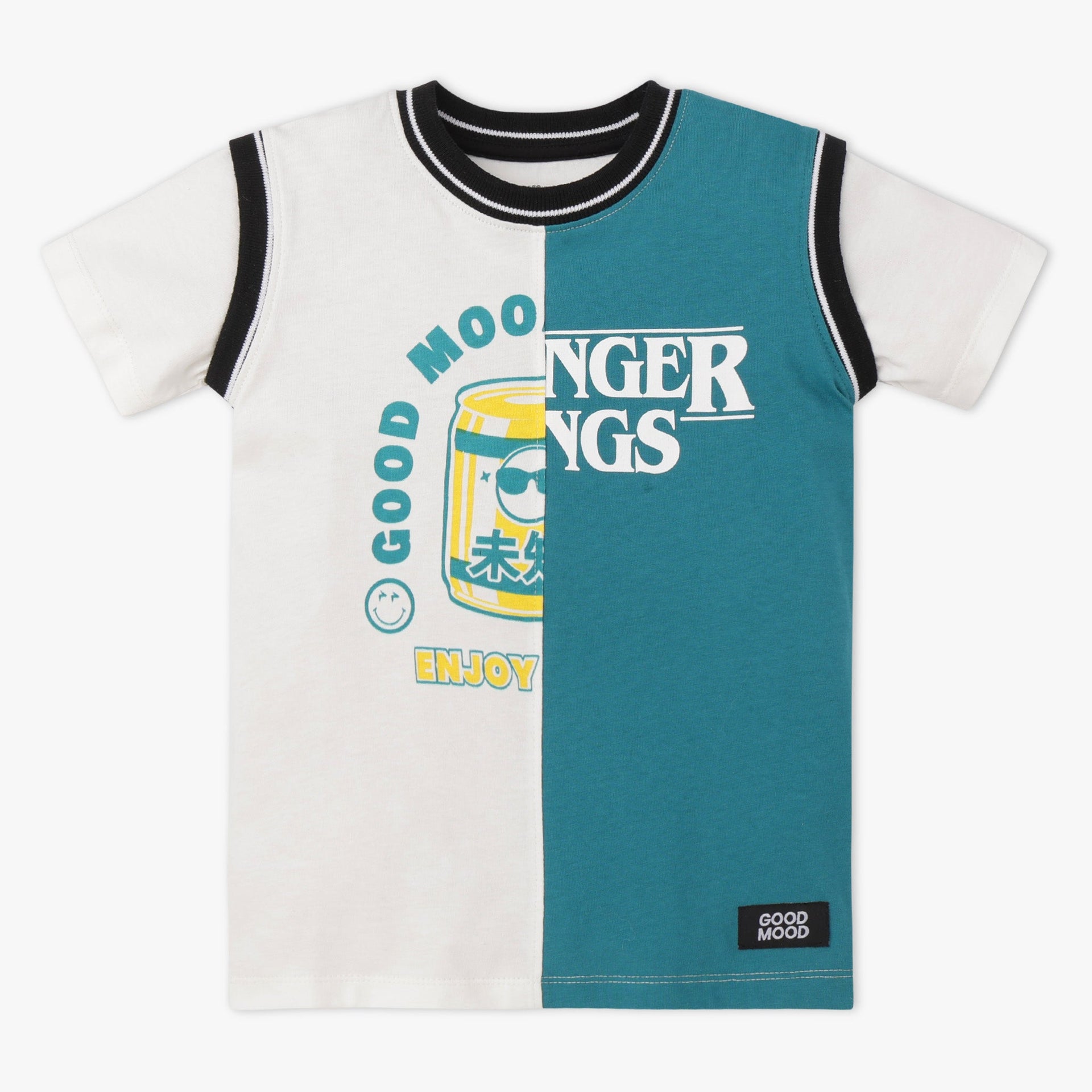 Boys Crew Neck Cut And Sew Weekend T-Shirt
